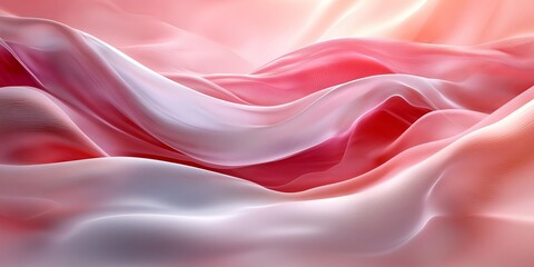 Obraz premium Abstract Background, Gentle Pastel Peach Waves, Delicate 3D Texture, Elegant Minimalist Design