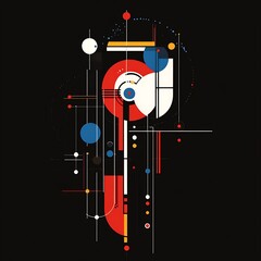 Obraz premium Abstract geometric shapes composition (18)