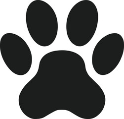 Animal Paw Print Silhouette Vector Illustration