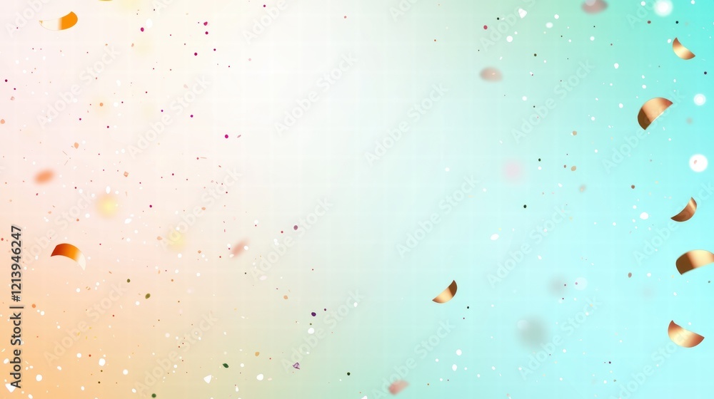 Aufkleber gradient pastel background confetti copy space light yellow and green gradient background with color