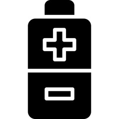 Obraz premium battery cell solid icon