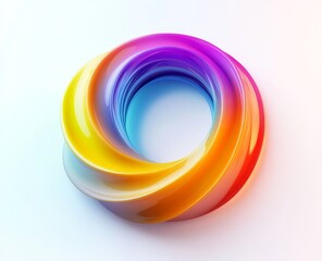 Colorful swirling abstract ring.