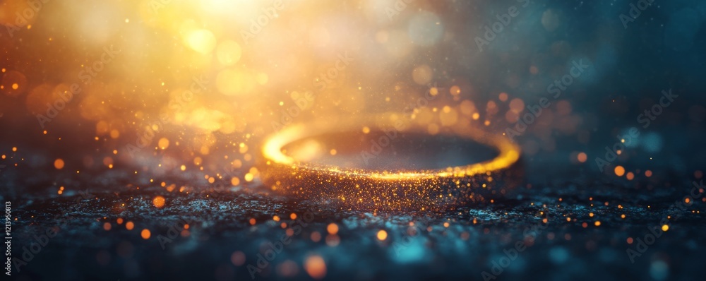 Poster vibrant abstract background featuring glowing light rays and shimmering effects in a dark environmen