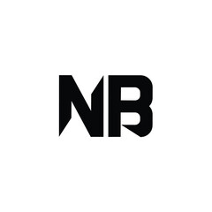 NB monogram logo design letter text name symbol monochrome logotype alphabet character simple logo