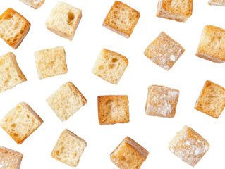 Isolated Croutons in a scatter pattern