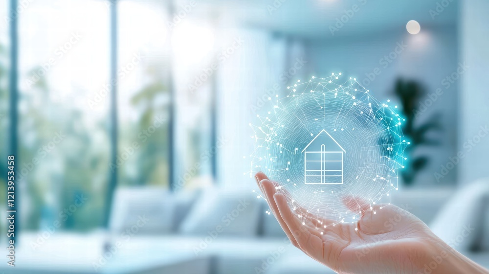 Poster office intelligent devices connectivity smart sensors monitoring environmental conditions and adjust