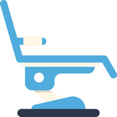 Medical examination table standing in clinic room, medical equipment for doctors office