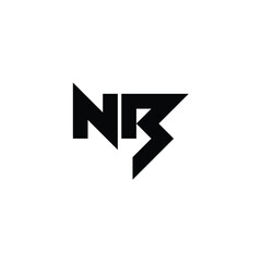 NB monogram logo design letter text name symbol monochrome logotype alphabet character simple logo
