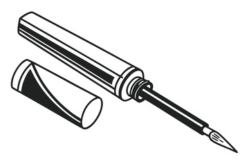 Hand-drawn illustration of an eyeliner