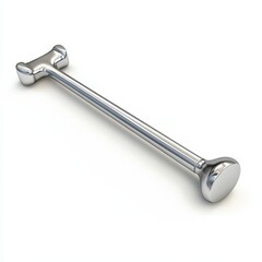 Polished Metal Hammer Tool Isolated on White Background