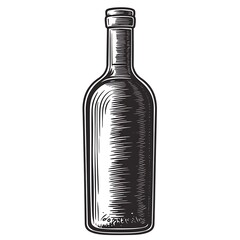 Vintage Wine Bottle Illustration, Graphic Design (1)