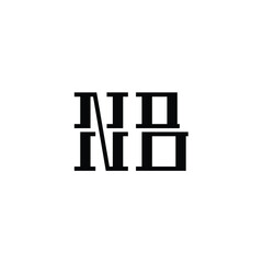 NB monogram logo design letter text name symbol monochrome logotype alphabet character simple logo