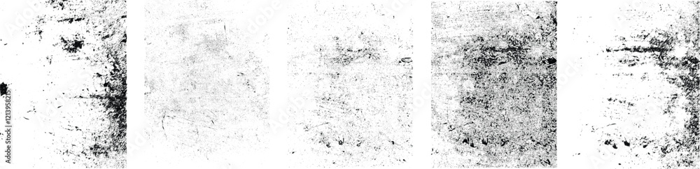 Poster Grunge textures set. Collection of vector, distress, textures .Simply Place grungy textured overlay over any Object to Create grunge ,dirty effect .Various distressed texture for your design. 