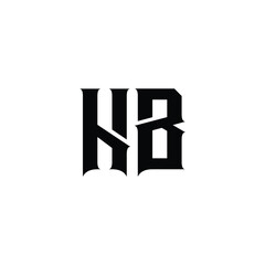 NB monogram logo design letter text name symbol monochrome logotype alphabet character simple logo