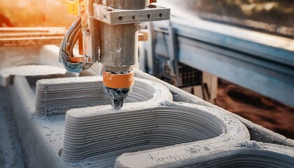 Fast construction with 3d concrete machine