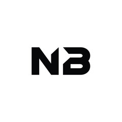 NB monogram logo design letter text name symbol monochrome logotype alphabet character simple logo