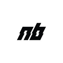 NB monogram logo design letter text name symbol monochrome logotype alphabet character simple logo
