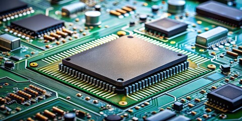 Obraz premium Microchip assembly process