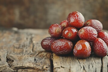 Obraz premium A Collection of Dates Beautifully Arranged on a Plate.