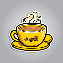 FLAT DESIGN COFFEE LOGO