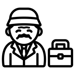 할아버지와 가방 아이콘