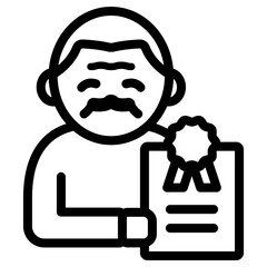 할아버지와 표창장 아이콘