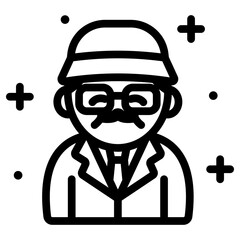 양복 입은 할아버지 아이콘