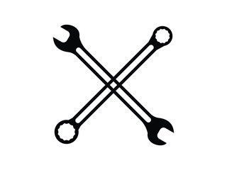 wrench key tools vector illustration on transparent background