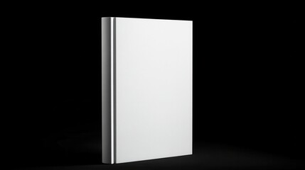 Minimalist White Acoustic Panel with Textured Surface on Black Background, Studio Shot.