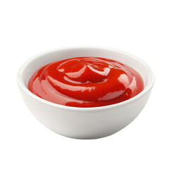 Ketchup Bowl White Background on transparent background.