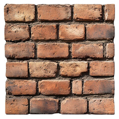Fototapeta premium Brown Brick Wall Texture on transparent background.