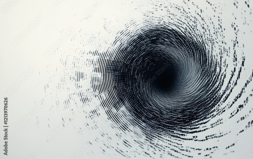 Poster abstract swirl tunnel with dark center and subtle textural details