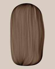 Contemporary art featuring brown oval shapes