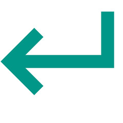 teal green simple enter arrow