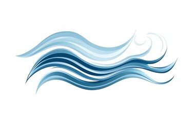 Abstract flowing blue waves graphic design element