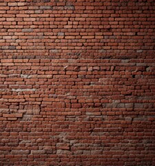 Abstract pattern of red bricks in an old wall, structure, irregular