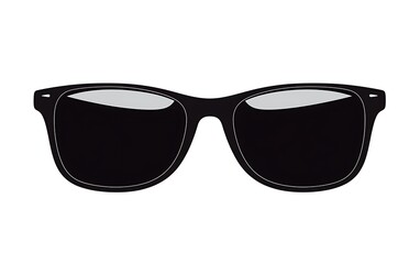 Black sunglasses on white background
