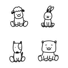 baby animal logo little feet and tiny tail baby animal world