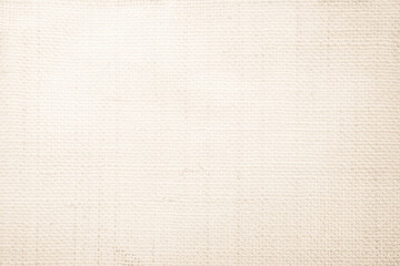 Brown sackcloth woven texture background in natural pattern. Jute hessian burlap, linen background in light beige cream color blank. Weaving canvas fiber line cotton cloth textured as organic.