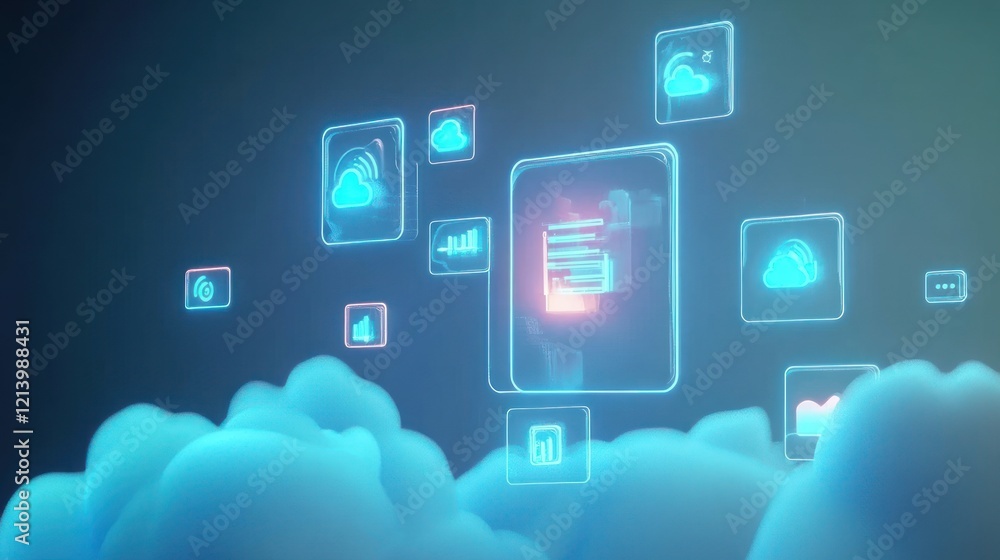 Poster Cloud Computing Digital Data Interface Technology