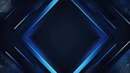 Trendy blue background with futuristic elements for design, featuring white space in the center for text. Ideal for hip banners and abstract wallpapers.