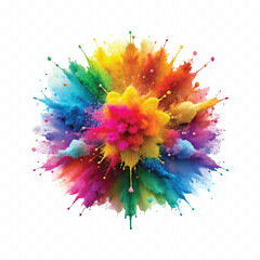 realistic 3d vibrent holli colour watercolor splash splatter isolated on a white background