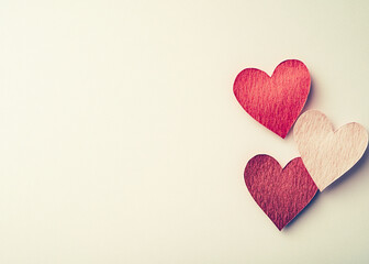 Obraz premium Valentine's day love shapes on white background