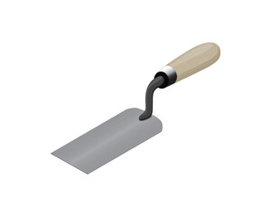 vector design of a tool called a margin trowel which is used to level the cement mixture which is usually used by builders in building a house or building
