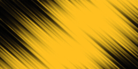 Orange and yellow background with halftone dot pattern elements. Abstract grunge brush background. retro comic concept for your graphic design, banner or poster