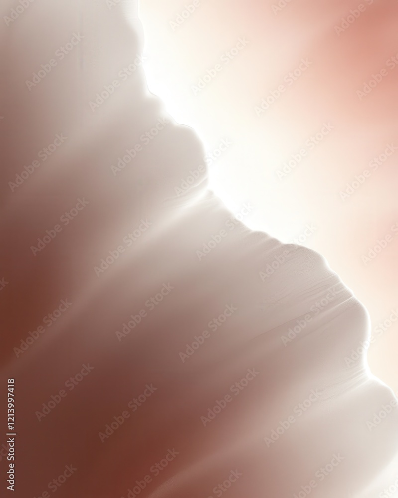 Poster dreamy abstract clouds in warm mocha mousse colors vertical format whimsical atmosphere soft texture