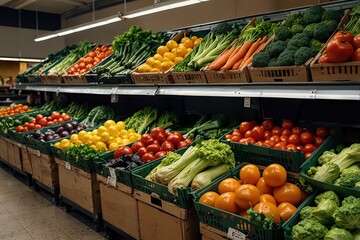 vegetables in supermarket