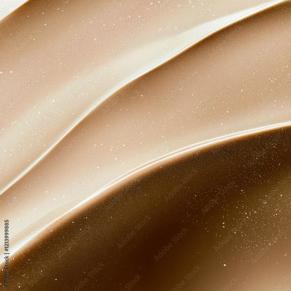 Poster dynamic mocha mousse color waves digital design abstract art smooth textures soft lighting modern ae