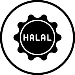 Halal Sign icon style