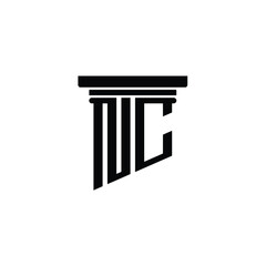 NC monogram logo design letter text name symbol monochrome logotype alphabet character simple logo
